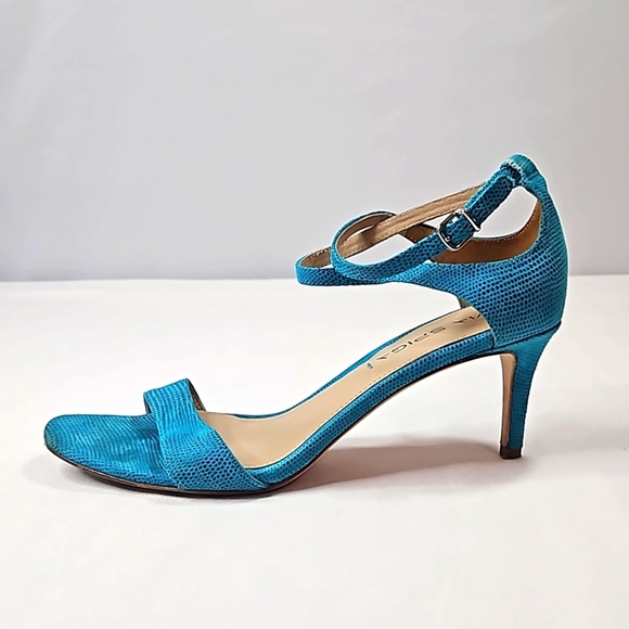 Via Spiga Shoes - Via Spiga Womens Turquoise Canvas Size 7 Heels